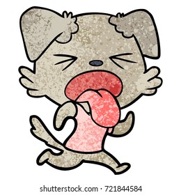 cartoon disgusted dog