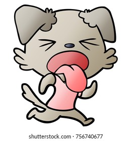 cartoon disgusted dog
