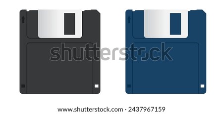 Cartoon disk floppy line pattern. Diskette or floppy disk is a storage medium used for data storage in a computer or pc. floppy disks of 1.44 MB or 720 kb (3.5 inch diskettes). ms dos format.