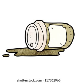 cartoon disposable coffee cup