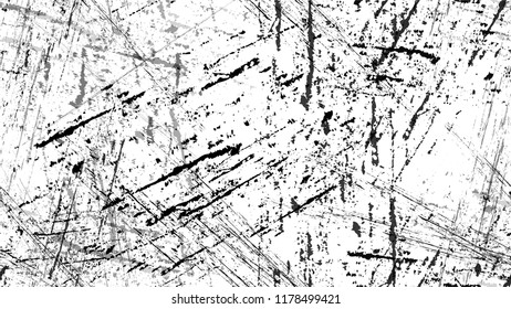 Cartoon Distressed Black and White Grunge Seamless Texture. Rough Grungy Land Seamless Pattern Design. Overlay Rust Metal Texture. Sketch Cartoon Pop Art Design Pattern.