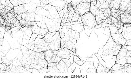 Cartoon Distressed Black and White Grunge Seamless Texture. Rough Grungy Land Seamless Pattern Design. Faded Dyed Paper Texture. Monochrome Print Design Background.