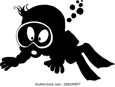 cartoon diver