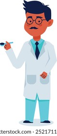 Cartoon Doctor Character Isolated on White Background. Flat Vector Illustration