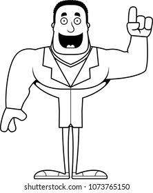 A cartoon doctor with an idea.