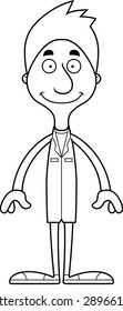 A cartoon doctor man smiling.