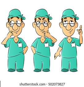 Cartoon Doctor Mascot Series.