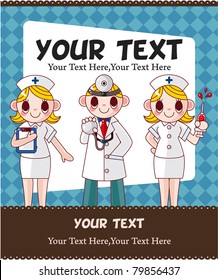 cartoon doctor and nurse card card