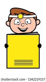Cartoon Doctor Presenting a Book Vector