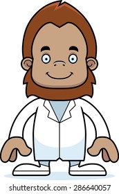 A cartoon doctor sasquatch smiling.