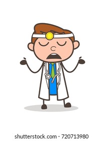 Cartoon Doctor Showing His Empty Hands