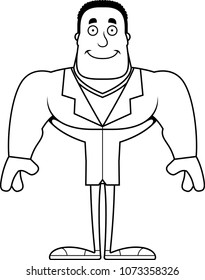 A cartoon doctor smiling.