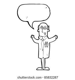 cartoon doctor with speech bubble