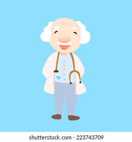 Cartoon doctor vector