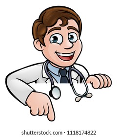 Cartoon Doctor Wearing Lab White Coat Stock Vector (Royalty Free ...