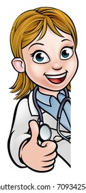 Cartoon Doctor Wearing Lab White Coat Stock Vector (Royalty Free ...