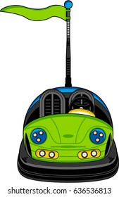 Cartoon Dodgem Bumper Car