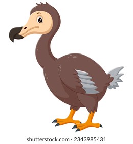 Cartoon dodo bird. Vector illustration