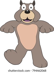 a cartoon a dog is acting like a zombie