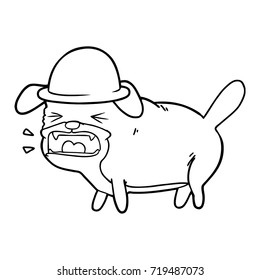 Cartoon-Hund bellt