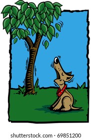 Cartoon Dog Barking Up The Wrong Tree / Dog Barking Up The Wrong Tree