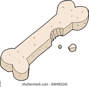 Cartoon Dog Biscuit With Bite Mark Over White