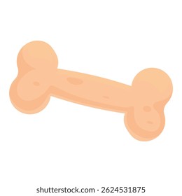 Cartoon dog bone on a white background