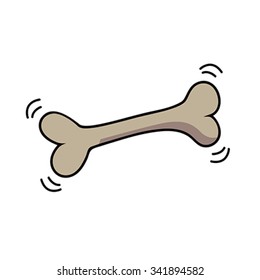 Cartoon Dog Bone. Vector Illustration
