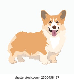 Cartoon dog breeds flat icon design