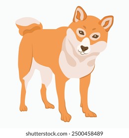 Cartoon dog breeds flat icon design