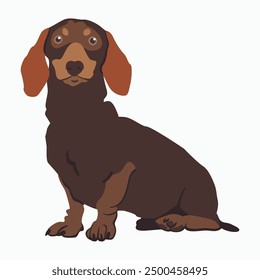 Cartoon dog breeds flat icon design