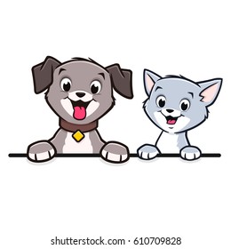 Cartoon Dog Cat Animal Frame  Border