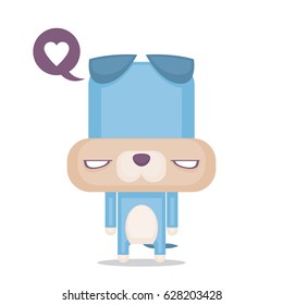 Cartoon dog character. Vector.