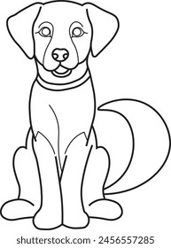Cartoon dog coloring page animal art