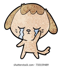 cartoon dog crying