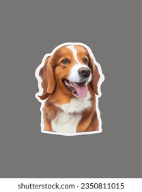 dibujos animados, perros, lindos, pegatinas, cachorros, diseño vectorial