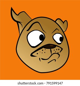 Cartoon dog face