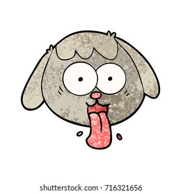 cartoon dog face panting