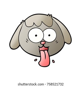 cartoon dog face panting