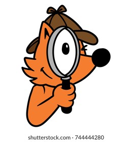 Cartoon Dog or Fox Detective