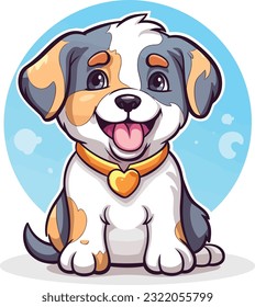 Cartoon Dog is Having Fun
