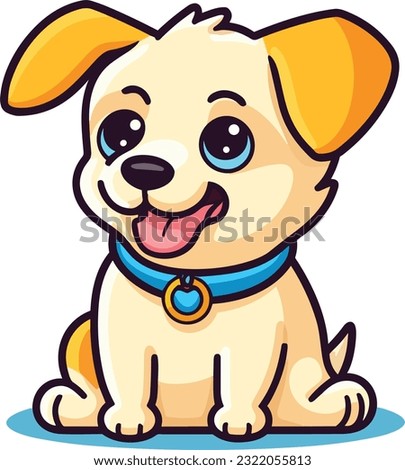 Cartoon Dog is Having Fun