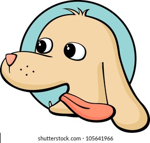 Cartoon Dog Head Stock Vector (Royalty Free) 105641966