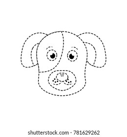 cartoon dog head pet animal icon