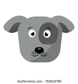 cartoon dog head pet animal icon