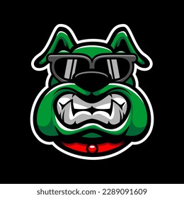 cartoon dog head vector design, bulldog vector