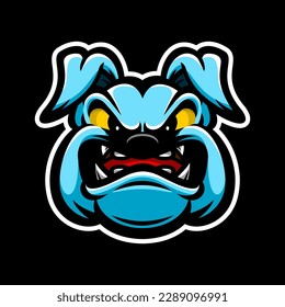 cartoon dog head vector design, bulldog vector