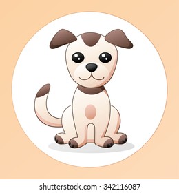 Cartoon dog icon.