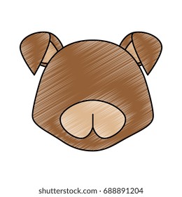cartoon dog icon scribble