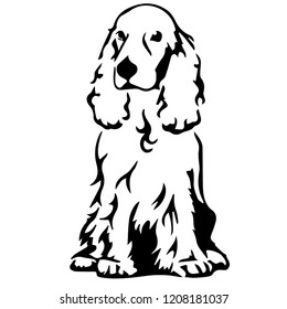 Cartoon dog icon.vector